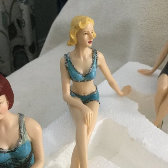 6 Flapper Bathing Suit Lingerie Figurines Shelf Sitters WMG 2007 - Picture 5 of 15